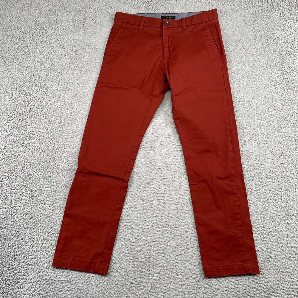 Banana Republic Chino Pants Mens 31x30 Red Fulton Skinny Chino Cotton Stretch